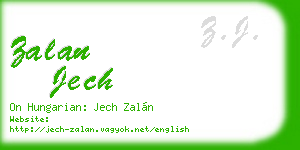zalan jech business card
